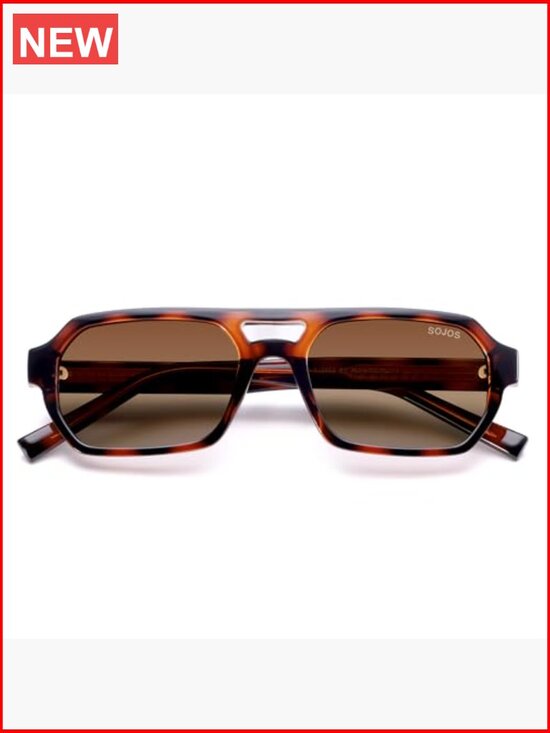 TR90 Polarized Aviator Sunglasses Retro Rectangle Shades UV400